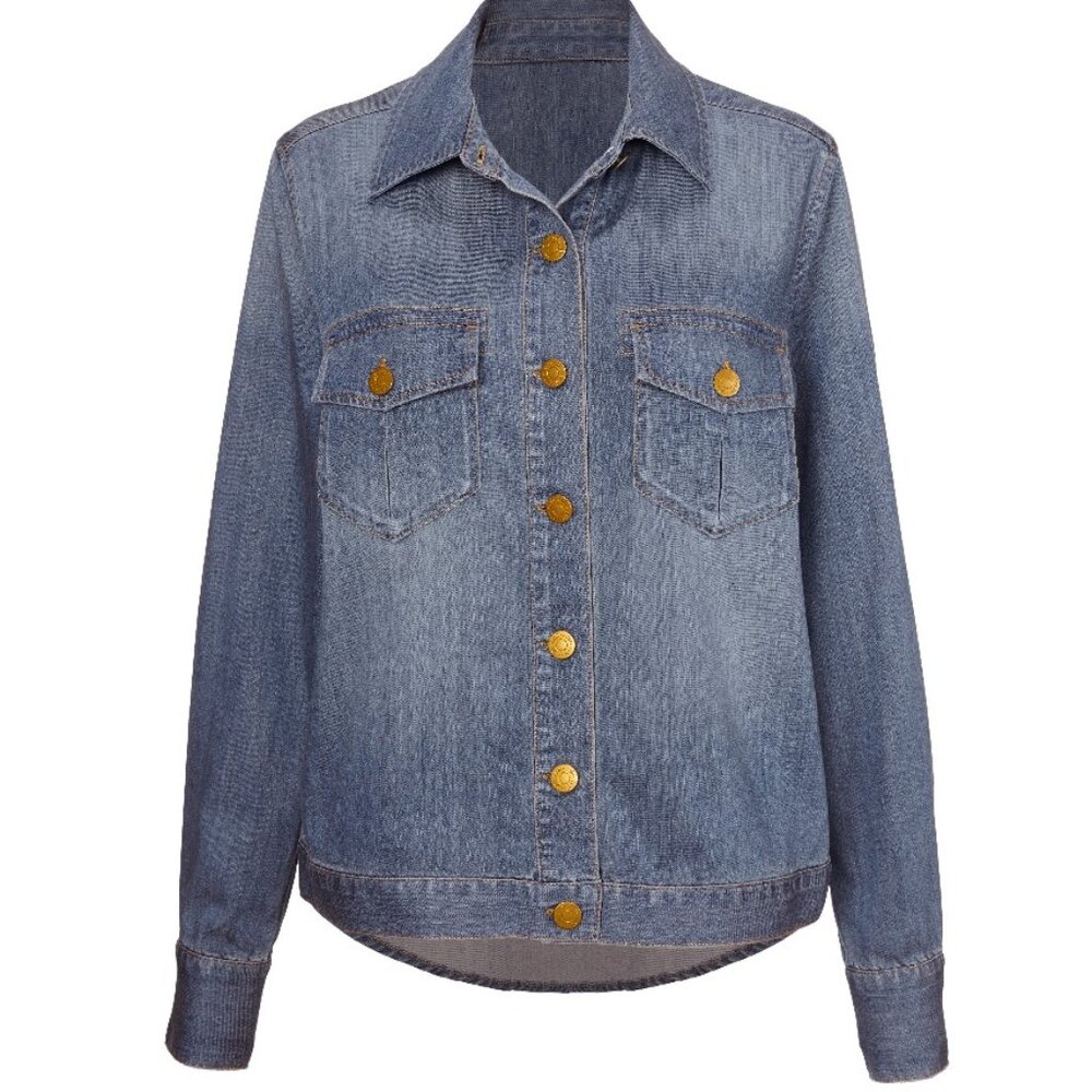 CABI Keep jacket Blue Size M #6255 Excellent Condition!